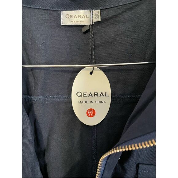 Brand New Qearal Women’s 2XL XXL Navy Blue Full Zip Jacket Coat Vest - Picture 4 of 5